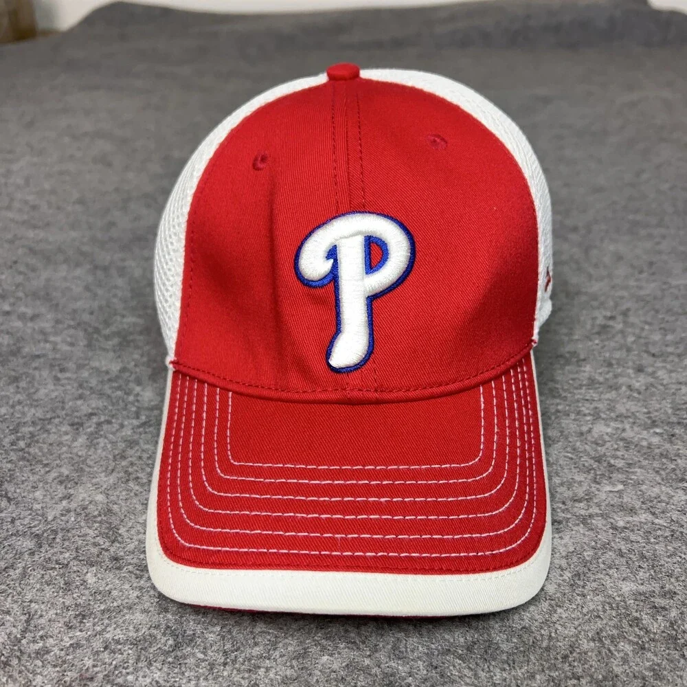 Philadelphia Phillies Mens Hat‎ Medium Flex Cap Red White MLB Baseball New Era